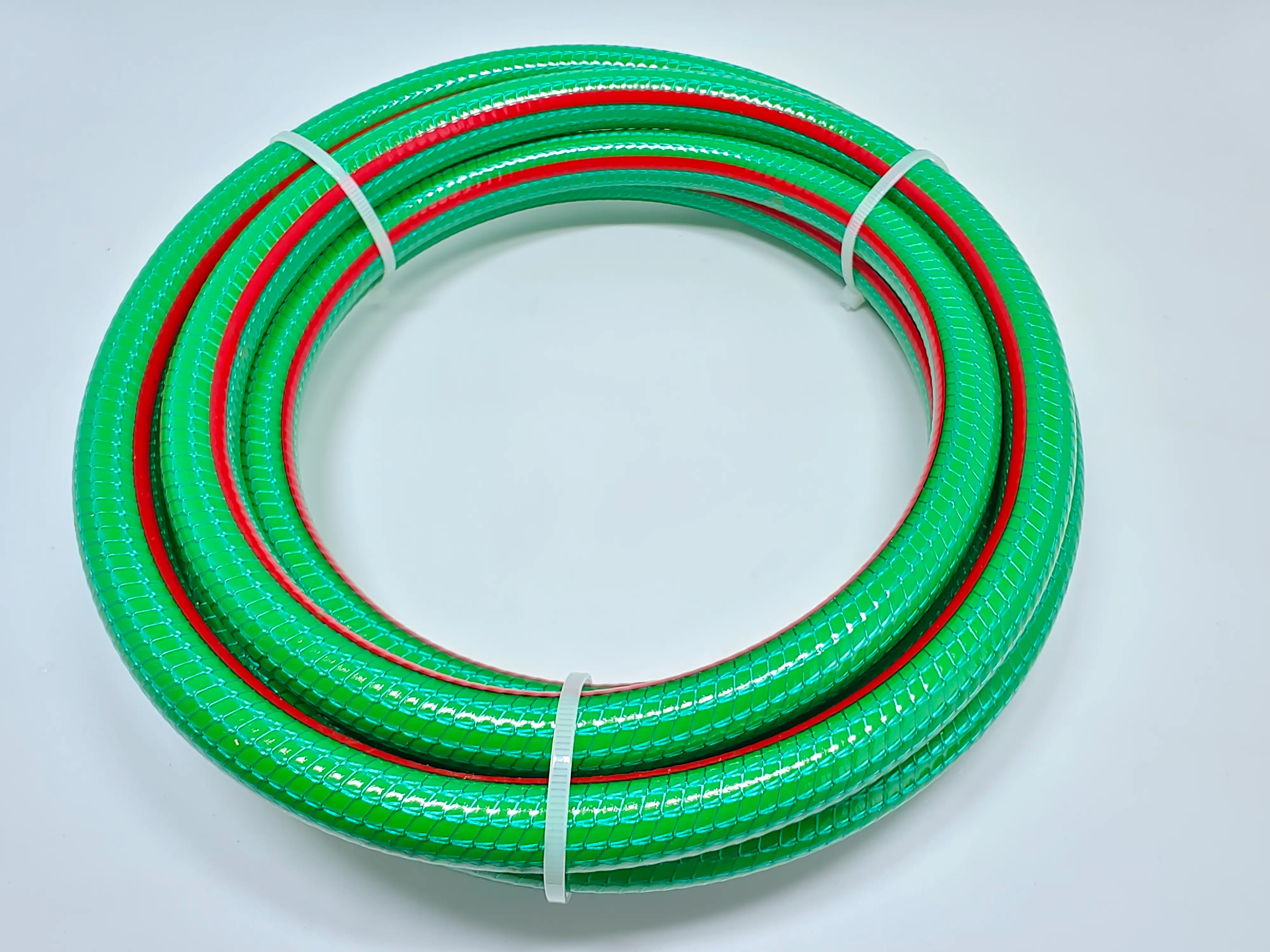 3 Layers Green Home Garden Fiber Reinforced PVC Water Irrigation Hose 12mm 1/2inch